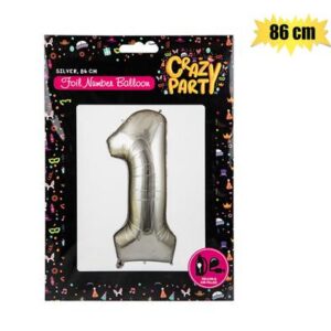 Balloon helium foil silver 1 86cm f-03