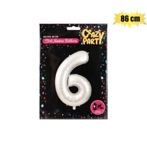 Balloon helium foil silver 6 86cm f-03