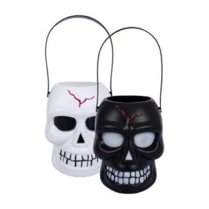 Halloween skull bucket asstd