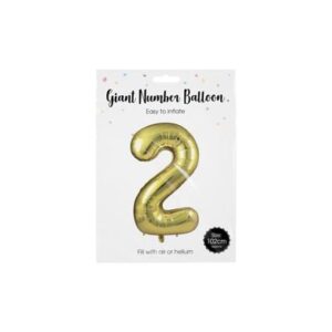 Balloon helium foil gold 2 102cm f-04