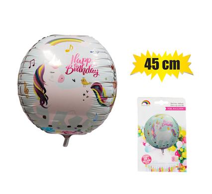 Balloon helium foil hbd ucorn 45cm f-01