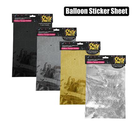 Balloon transfer sticker sheet