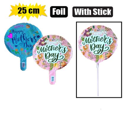 Balloon air fill w/stick mother's day