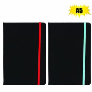 Notebook with color elastic band a5
