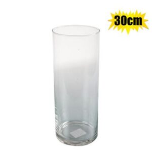 Vase glass florist cylindar 30cm clear