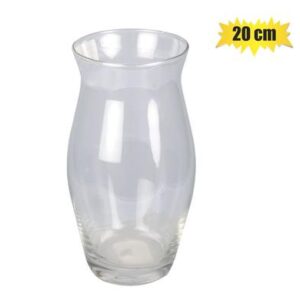 Vase glass amphora 20cm clear