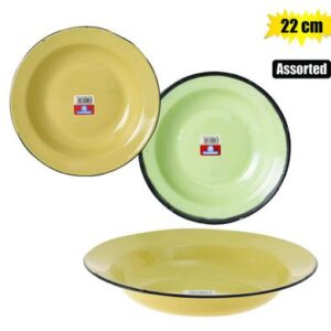Plate enamel 22cm plain (soup)