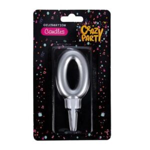 Candle birthday large foil number-0