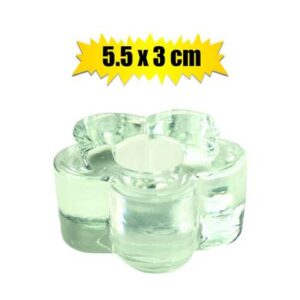 Candle-holder gls daisy 5.5x3cm