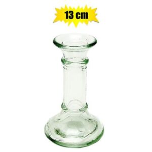 Candle-holder gls 13cm clear