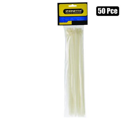 Cable-ties 4.8x300mm white 50's zenith