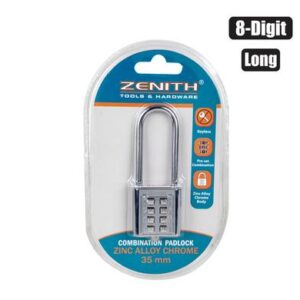 Padlock combo 35mm 8-digit long zenith