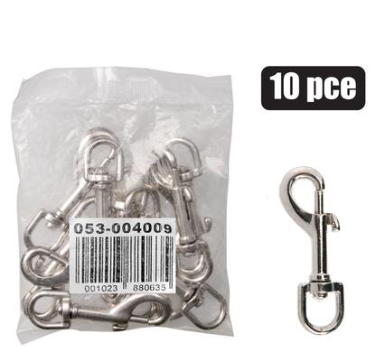 Snap-hook+swivel cp 12x 75mm bulk