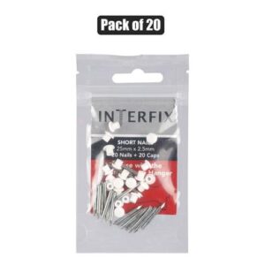 Picture-hanger nails+caps 25mm pack-20