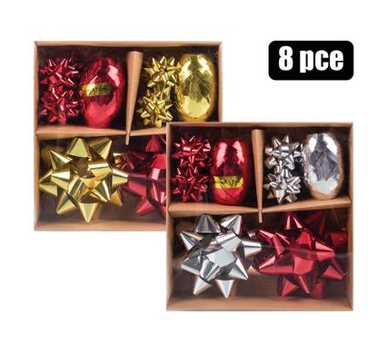 Xmas stationery ribbon & bow set