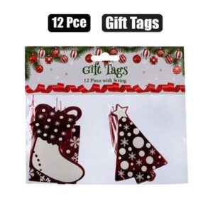 Xmas stationery gift tag 12pc