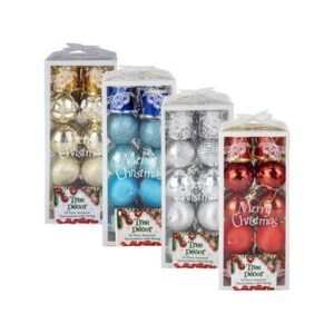Xmas tree decor balls,gift 16pc asstd