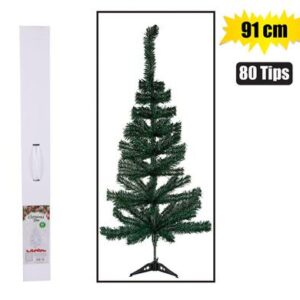 Xmas tree 91cm green (80 tips) boxed