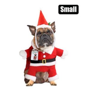 Xmas pet dog dress up santa small