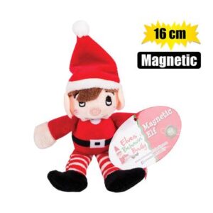 Xmas elf plush magnet 16cm