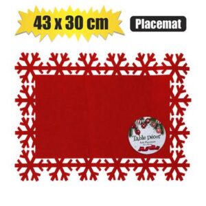 Xmas table decor placement felt 43x30cm