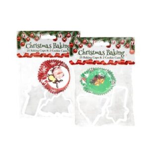 Xmas baking cookie cutters & baking cups