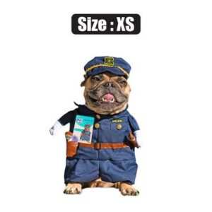 Pet dog novelty clothing police-xs