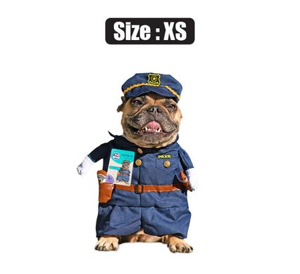 Pet dog novelty clothing police-xs