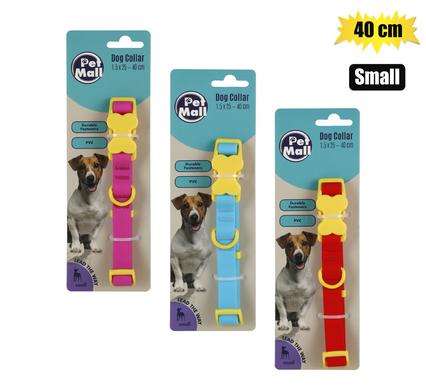 Pet dog collar pvc 1.5x25-40cm small
