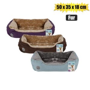 Pet bed rectangle "fur" 50x35x18cm