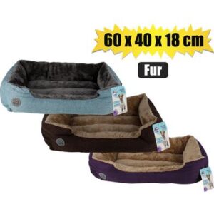 Pet bed rectangle "fur" 60x40x18cm