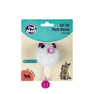 Pet cat toy plush mouse with bell