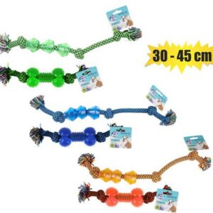 Pet dog toy rope and tpr asstd 30-45cm