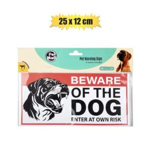Pet dog warning signs 25x12cm asst