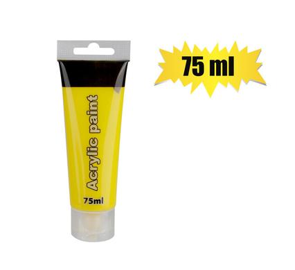 Art+craft paint acrylic tube 75ml yellow