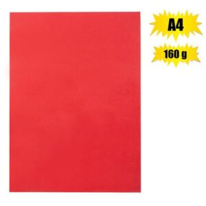 Art+craft board a4 160g sheet red br