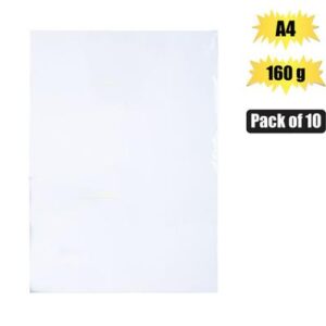 Art+craft board a4 160g sheet white 10pk