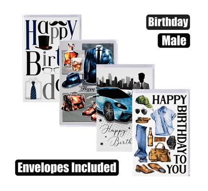 Card & envelope birthday - male