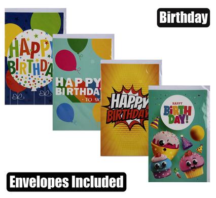 Card & envelope birthday - brights