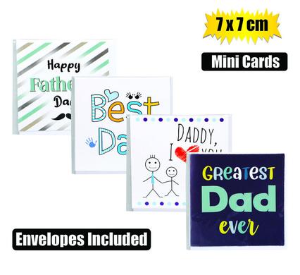 Card & env mini fathers day 7x7cm