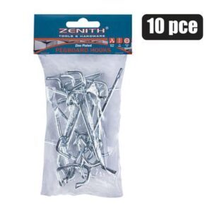 Pegboard-hooks single-prong 75mm pkt-10