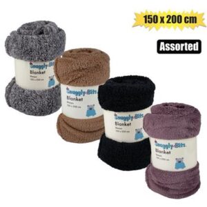 Blanket sherpa 150 x 200cm asstd