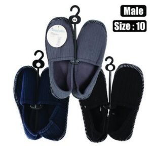 Slipper w/binding & tpr-sole size 10