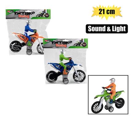 Battery operated scrambler w/sound 21cm