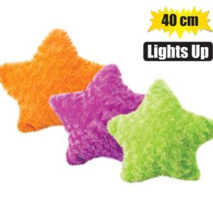 Plush b/o light up star 40cm asstd