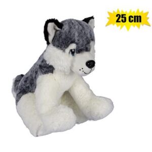 Plush dog husky standing small 25cm