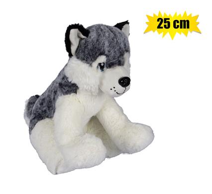 Plush dog husky standing small 25cm