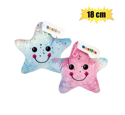 Plush smiling star tie-dye 18cm