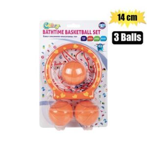 Baby bath basketball hoop 14cm & 3 balls