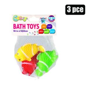 Baby bath bud vinyl fish squeak 3pc
